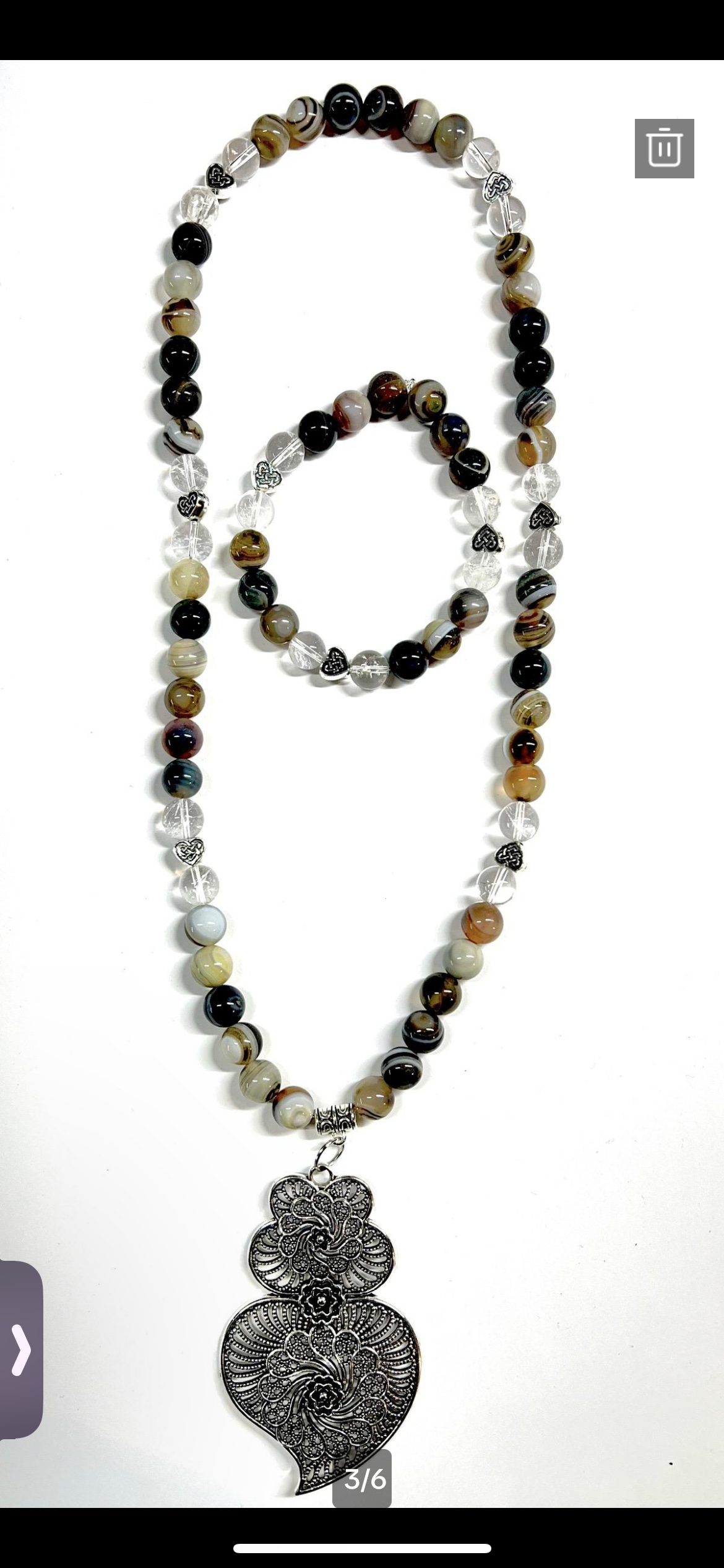 Botswana agate necklace/bracelet set