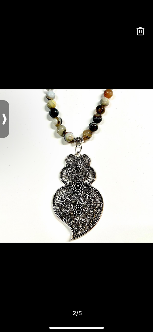 Botswana agate necklace/bracelet set